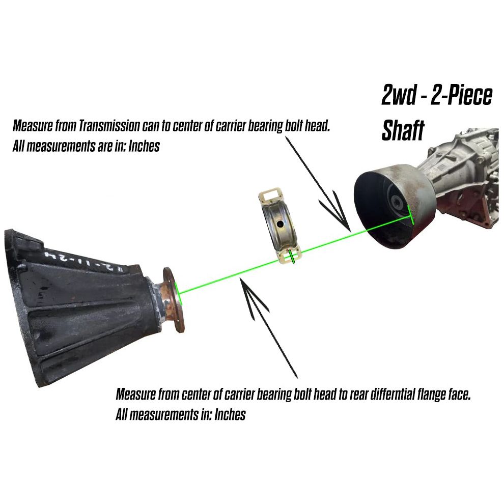 First Gen Tundra 2wd 2 Piece Driveshaft