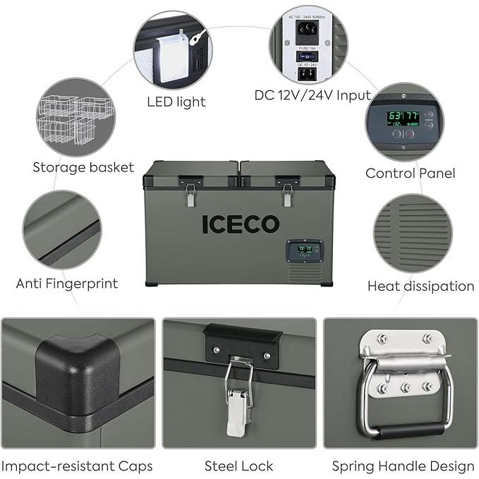 VL60 Dual Zone Metal Freezer with Cover | ICECO | 60LT