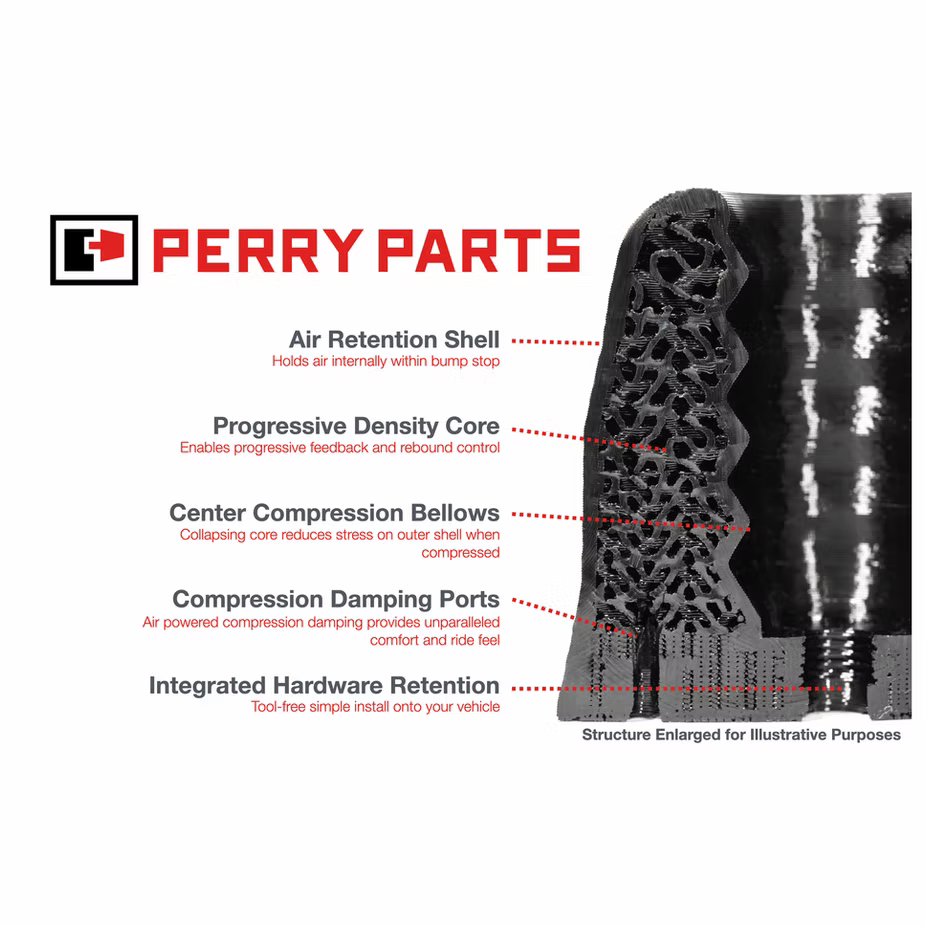 Perry Part AB3R Tacoma 1st Gen Rear Bump Stops (1995-2004)