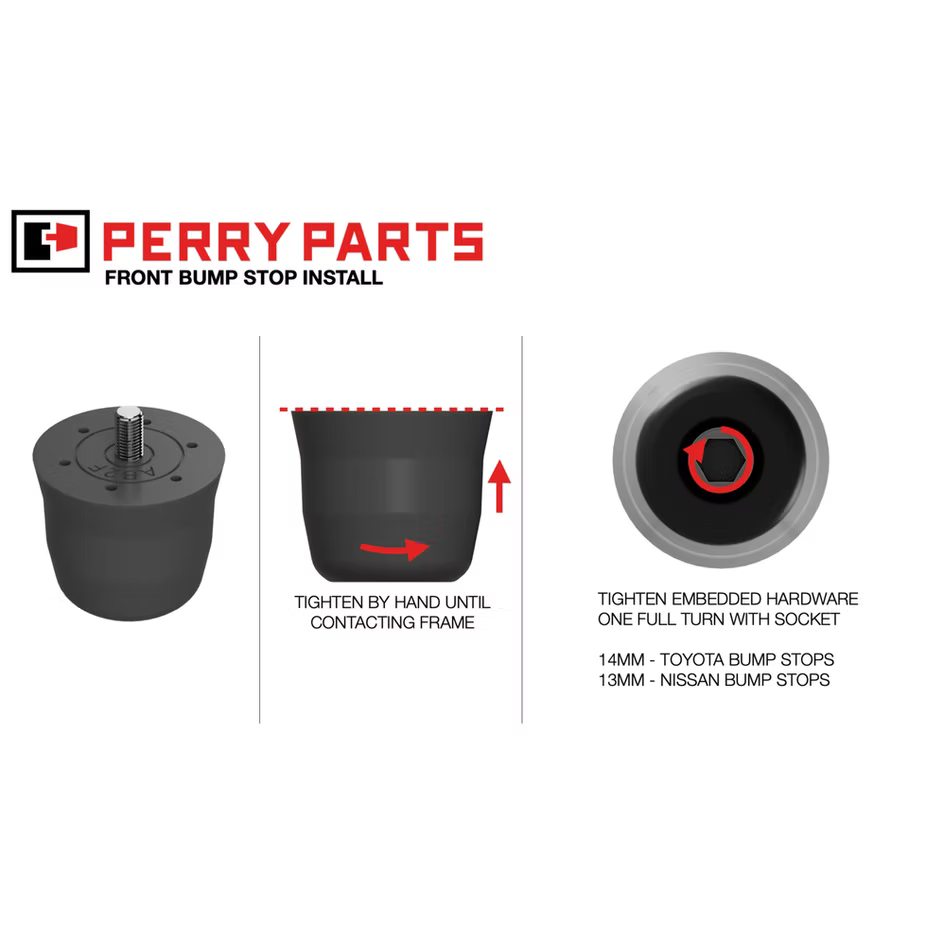 Perry Part AB4F Tacoma 1st Gen Front Bump Stops (1995-2004)